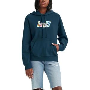 Levi’s Women’s Graphic Standard Hoodie (Standard and Plus)(Poster Logo Whirlwind Gibralter Sea)