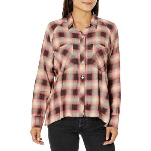 Levi’s Women’s Harrison Raglan Shirt (Standard and Plus)(James Plaid Syrah)