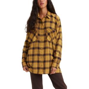 Levi’s Women’s Harrison Raglan Shirt (Standard and Plus)(Linda Plaid Dijon)