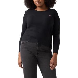 Levi’s Womens Hayes Long-Sleeve T-Shirt (Also Available in Plus)(Anthracite Night)