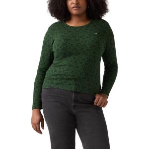 Levi’s Womens Hayes Long-Sleeve T-Shirt (Also Available in Plus)(Curie Floral Mountain View)