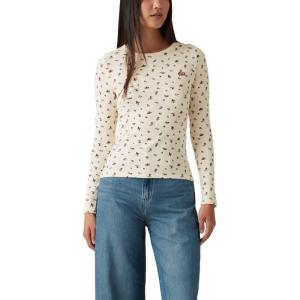 Levi’s Women’s Hayes Long-Sleeve Tee (Also Available in Plus)(Sigrid Ditsy Egret)