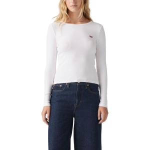 Levi’s Women’s Hayes Long-Sleeve Tee (Also Available in Plus)(White)