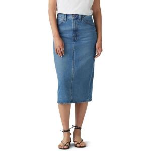 Levi’s Women’s High-Rise Slit Skirt(Meadow Games Clean Hem)