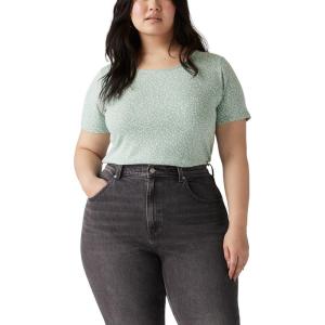 Levi’s Womens Honey Short Sleeve Shirt(Alarcon Floral Blue Surf)