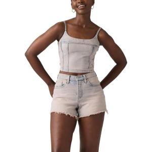 Levi’s Women’s Jadine Denim Cami Tank((New) Rose Water Top (Non-stretch))