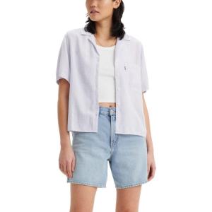 Levi’s Women’s Joyce Resort Shirt (Also Available in Plus)(Audra Plaid Lavender Blue)