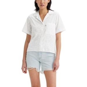 Levi’s Women’s Joyce Resort Shirt (Also Available in Plus)(Bright White Eyelet Bright White)