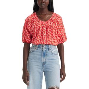 Levi’s Women’s Leanne Blouse(Larger Aditi Block Print Fiesta)