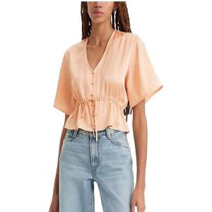 Levi’s Women’s Lindy Short Sleeve Blouse(Almond Cream)