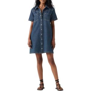 Levi’s Women’s Louisa Short-Sleeve Denim Dress((New) Youre a Dime (Shrink-to-fit))