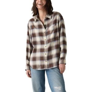 Levi’s Women’s Lucas Flannel Long Sleeve Shirt(Alloa Plaid Bracken (Flannel))