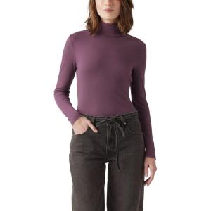 Levi’s Women’s Moon Rib Turtleneck (Also Available in Plus)(Plum Perfect)