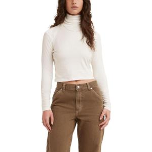 Levi’s Women’s Moon Rib Turtleneck (Also Available in Plus)(Tofu)
