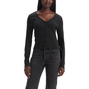 Levi’s Women’s Muse Long Sleeve Tee Shirt((New) Caviar)