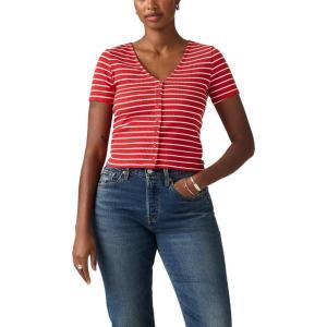 Levi’s Women’s Muse Short Sleeve Tee Shirt((New) Penelope Stripe Urban)