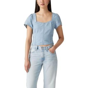 Levi’s Women’s Ophelia Short Sleeve Denim Corset(Turn Up Light)