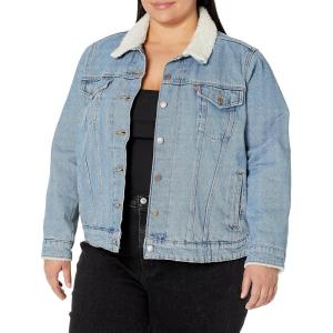 Levi’s Women’s Original Sherpa Trucker Jackets (Standard and Plus)(Meadow Mist Corduroy)