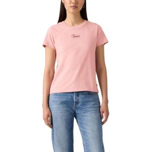 Levi’s Women’s Perfect Crewneck Tee Shirt (Also Available in Plus)(Batwing Cowboy Hat)