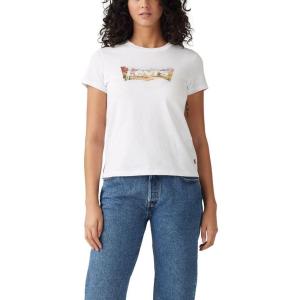 Levi’s Women’s Perfect Crewneck Tee Shirt (Also Available in Plus)(Cactus Woodpecker)