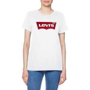 Levi’s Women’s Perfect Crewneck Tee Shirt (Also Available in Plus)(Core Housemark White)
