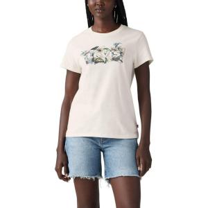 Levi’s Women’s Perfect Crewneck Tee Shirt (Also Available in Plus)(Lily Egret)