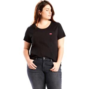 Levi’s Women’s Perfect Crewneck Tee Shirt (Also Available in Plus)(Mineral Black)