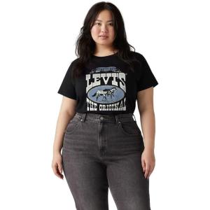 Levi’s Women’s Perfect Crewneck Tee Shirt (Also Available in Plus)(Pirate Black)
