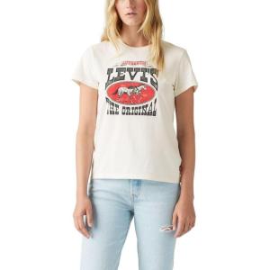 Levi’s Women’s Perfect Crewneck Tee Shirt (Also Available in Plus)(Sugar Swizzle)