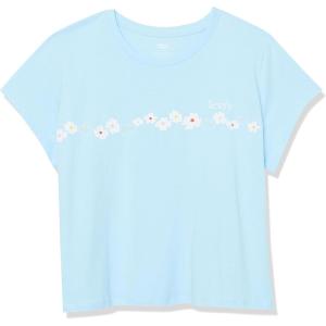 Levi’s Women’s Perfect Graphic Tee Shirt(Easy Floral Stripe Omphalodes)