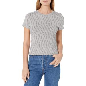 Levi’s Women’s Perfect Graphic Tee Shirt(Minimal Sport Wave Aop Alloy)