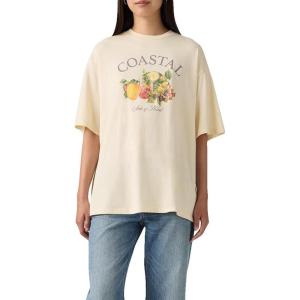 Levi’s Women’s Perfect Graphic Tee Shirt((New) Fresh Coast Seedpearl)