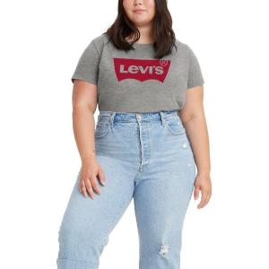 Levi’s Women’s Perfect Graphic Tee Shirt((New) Starstruck Heather Grey)