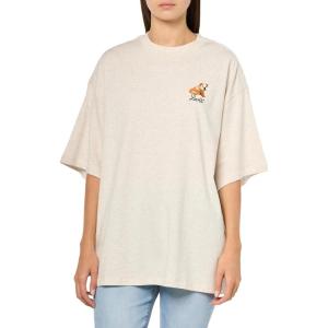 Levi’s Women’s Perfect Graphic Tee Shirt(Small Dog Oatmeal Heather)