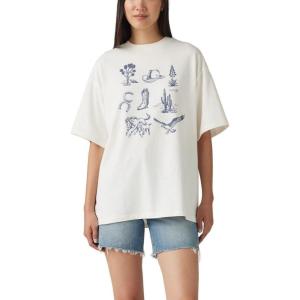 Levi’s Women’s Perfect Graphic Tee Shirt(Western Icon Chart Sugar Swizzle)
