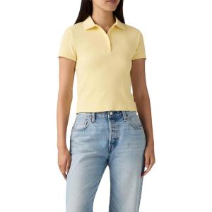 Levi’s Womens Rory Short-Sleeve Polo((New) French Vanilla)