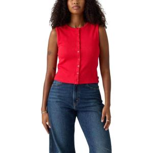 Levi’s Womens Rory Sleeveless Button Up(True Red)