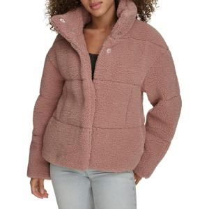 Levi’s Women’s Shortie Patchwork Quilted Teddy Coat(Mauve Shortie)
