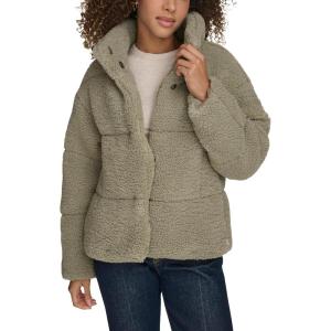 Levi’s Women’s Shortie Patchwork Quilted Teddy Coat(Seafoam Shortie)