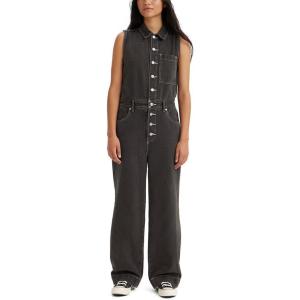 Levi’s Women’s Sleeveless Jumpsuit((New) Black Stonewash)