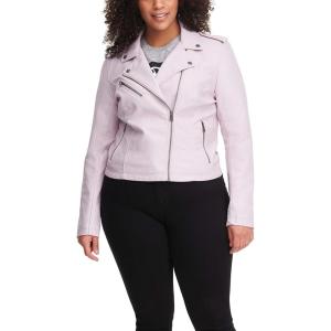 Levi’s Women’s The Classic Faux Leather Moto Jacket (Regular & Plus Size)(Blush Red)