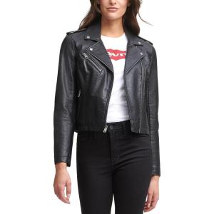 Levi’s Women’s The Classic Faux Leather Moto Jacket (Regular & Plus Size)(Classic Black)