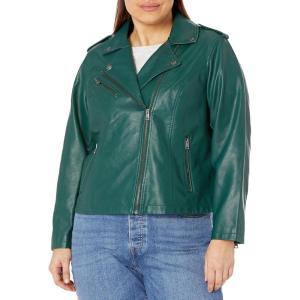 Levi’s Women’s The Classic Faux Leather Moto Jacket (Regular & Plus Size)(Forest)
