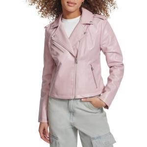 Levi’s Women’s The Classic Faux Leather Moto Jacket (Regular & Plus Size)(Gloss Lilac)
