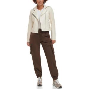 Levi’s Women’s The Classic Faux Leather Moto Jacket (Regular & Plus Size)(White Oyster)