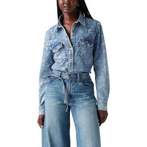 Levi’s Women’s Ultimate Western Shirt (Standard and Plus)(Emme Patchwork Bandana Indigo)