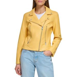 Levi’s Women’s Vegan Leather 538 Moto Jacket (Regular & Plus Size)(Amber/Cream)