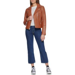Levi’s Women’s Vegan Leather 538 Moto Jacket (Regular & Plus Size)(Camel)