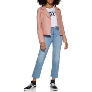 Levi’s Women’s Vegan Leather 538 Moto Jacket (Regular & Plus Size)(Cameo Pink)