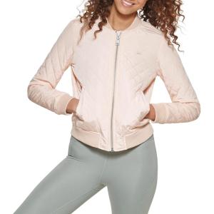 Levi’s Women’s Women’s Diamond Quilted Bomber Jacket With Front Pockets – Regular & Plus Sizes(Peach)